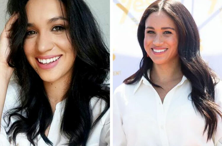 Christine (trái) thường bị nhầm là Meghan Markle (phải). Ảnh: Mega/Shutterstock.