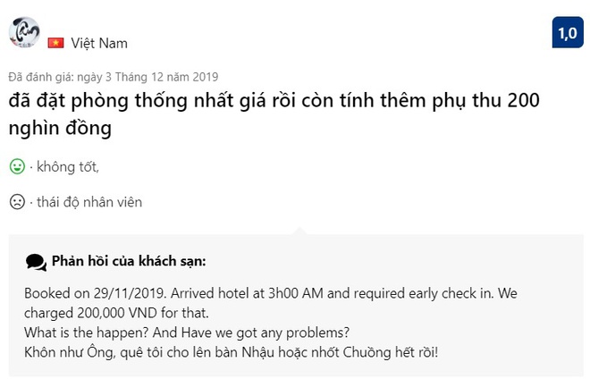 Khach san Ha Noi chui khach vi bi danh gia 1 sao hinh anh 2 phan_hoi.jpg