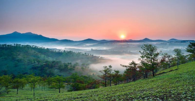 Ngắm Đà Lạt đẹp nao lòng trong buổi sớm bình minh - 1