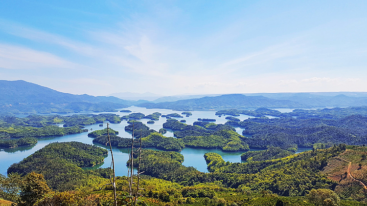 Trên bản đồ, hồ Tà Đùng còn hiển thị với tên gọi hồ thủy điện Đồng Nai 3, do đây là một phần hồ trữ nước của hệ thống thủy điện. Ảnh: Nguyễn Thị Gia Thảo.