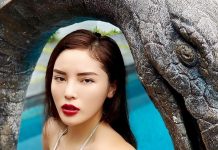 Kỳ Duyên, Hương Giang khoe dáng với bikini họa tiết Ky Duyen anh 1