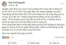 Thái Trinh nói được resort 5 sao Phú Quốc xin lỗi sau sự cố ngộ độc khach san phu quoc anh 1