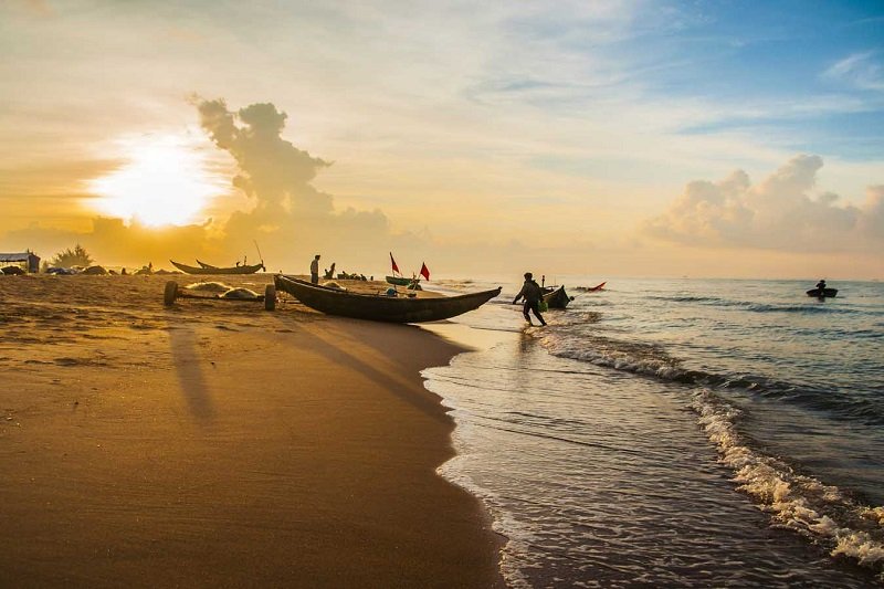 bình minh biển hồ tràm