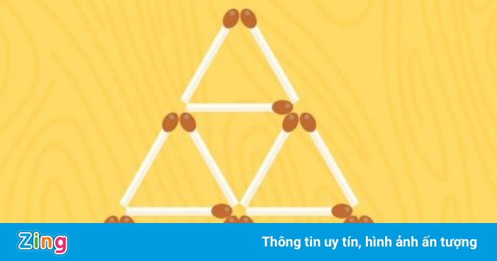 Câu đố bỏ 5 que diêm để tạo thành 5 tam giác bằng nhau