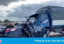 Ôtô con đối đầu xe tải, 3 người tử vong