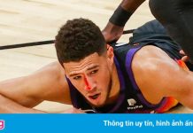 VĐV bóng rổ biến dạng mũi vì va chạm với đồng nghiệp