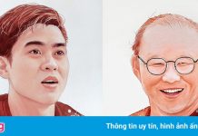 Chân dung HLV Park và các học trò qua bộ tranh vẽ bằng cà phê