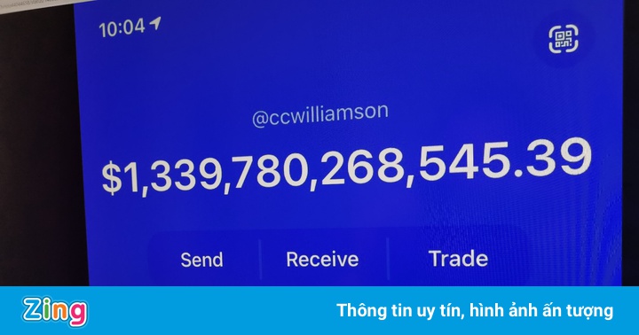 Bỏ 20 USD mua coin, sinh viên Mỹ có 1.339 tỷ USD sau một đêm