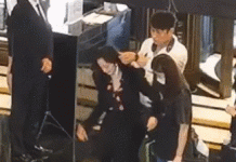 Ba trợ lý giúp Dương Mịch thay giày, chỉnh tóc Duong Mich anh 1