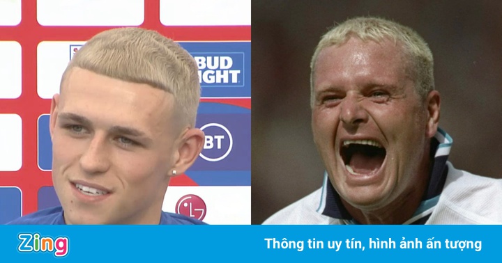 Cầu thủ Phil Foden nhuộm tóc vàng giống Paul Gascoigne