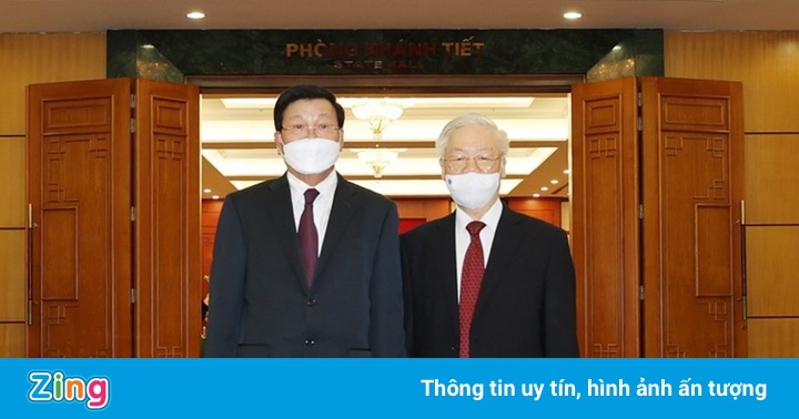 Tổng bí thư Nguyễn Phú Trọng hội đàm với Tổng bí thư Lào Tổng bí thư Nguyễn Phú Trọng hội đàm với Tổng bí thư Lào
