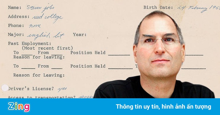 Đơn xin việc của Steve Jobs được bán đấu giá