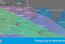 Áp thấp nhiệt đới hướng thẳng vào Thái Bình – Thanh Hóa