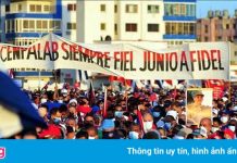 100.000 người Cuba tuần hành, quyết tâm bảo vệ đất nước