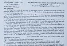 Thí sinh kết thúc thời gian làm bài môn Ngữ văn Thi tot nghiep THPT 2021 anh 1