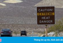 Thung lũng Chết ở Mỹ nóng gần 55 độ C