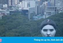 Khinh khí cầu hình đầu người khổng lồ bay trên bầu trời Tokyo