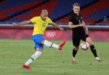 Olympic Brazil 1-0 Đức: Richarlison mở tỷ số Olympic Brazil vs Duc anh 1