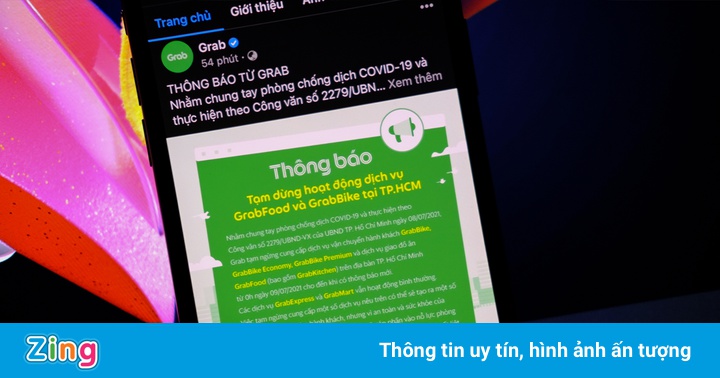 Grab, Baemin, Now thông báo ngừng dịch vụ giao đồ ăn tại TP.HCM