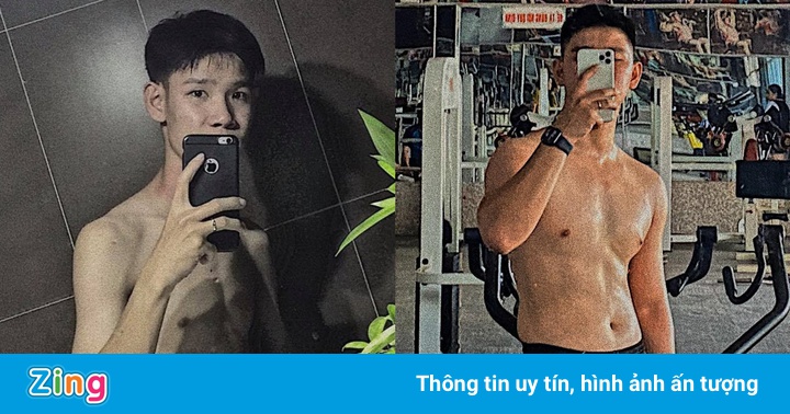 Chàng trai lột xác nhờ tập gym trong dịch