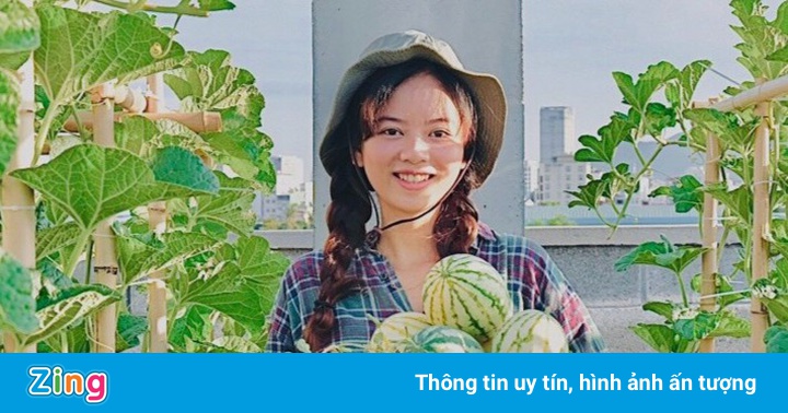 Khu vườn xanh ngát, cung cấp rau củ cho ngày dịch của vợ chồng trẻ