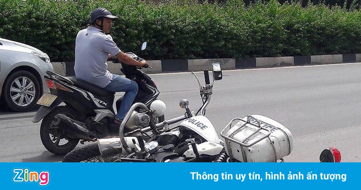 Đại úy công an bị thương khi truy đuổi nhóm vi phạm giao thông