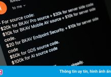 Hacker ra giá 290.000 USD cho dữ liệu của Bkav