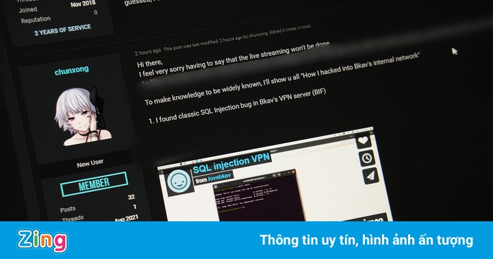 Hacker không thể phát trực tiếp vì Bkav tắt máy chủ?