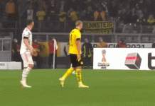 Haaland nổi nóng khi Lewandowski ghi bàn