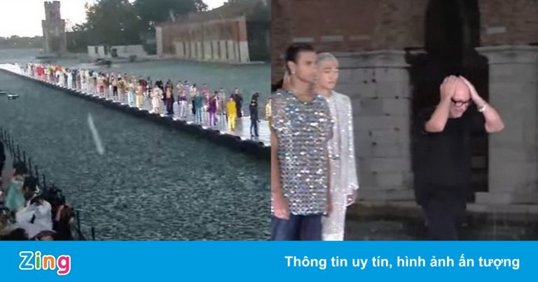 Khách mời la hét, bỏ chạy vì mưa đá ở show thời trang