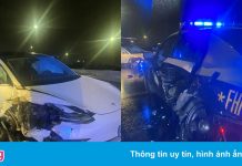 Tesla Model 3 đâm vào xe cảnh sát khi dùng chế độ tự lái Autopilot