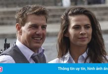 Tom Cruise và Hayley Atwell trên phim trường