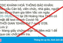 CDC Khánh Hòa bác tin yêu cầu người tiêm vaccine đi test nhanh nCoV