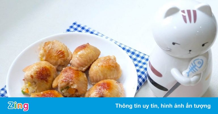 Món cánh gà nhồi cơm chiên cho ngày thu