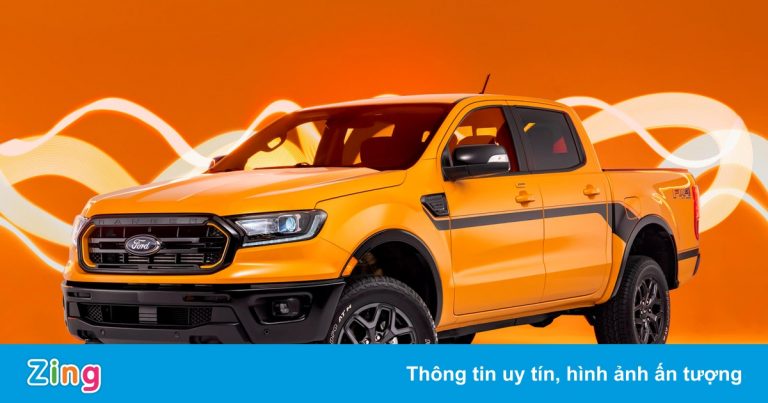 Ford Ranger 2022 phiên bản màu cam lạ mắt