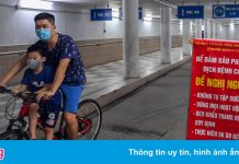 Người dân xuống hầm tập thể dục dù có biển cảnh báo