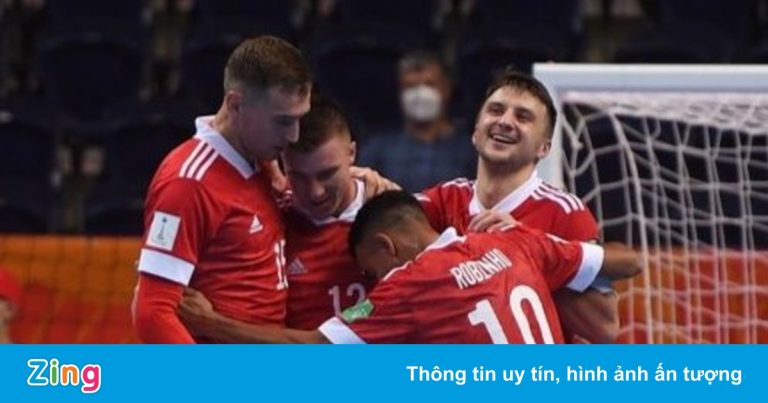 Tuyển futsal Nga thắng Ai Cập 9-0 tại World Cup