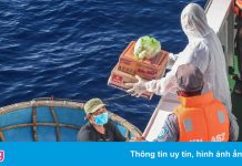 Ngư dân hết lương thực trên biển, tàu kiểm ngư vượt sóng tiếp tế