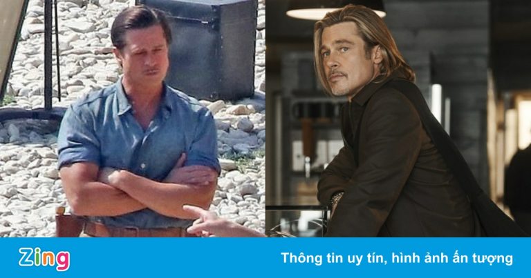 Brad Pitt phong độ trên phim trường