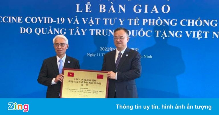 Tỉnh Quảng Tây (TQ) tặng Việt Nam 800.000 liều vaccine Vero Cell Tỉnh Quảng Tây (TQ) tặng Việt Nam 800.000 liều vaccine Vero Cell
