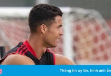 Ronaldo căng sức trong buổi tập của MU