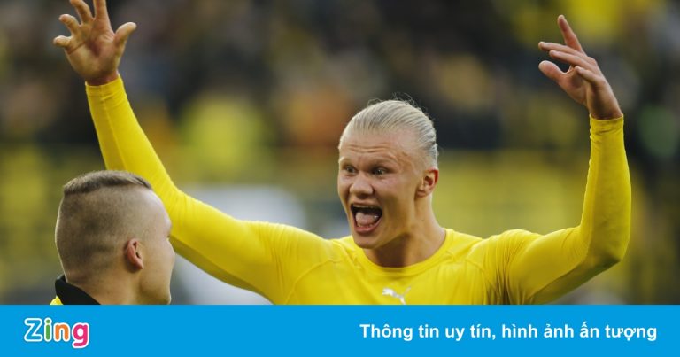 Haaland ghi bàn nhiều hơn số lần ra sân cho Dortmund Haaland ghi bàn nhiều hơn số lần ra sân cho Dortmund