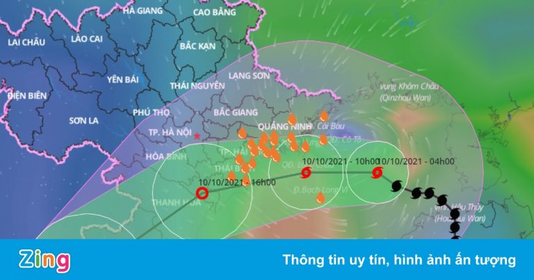 Bão số 7 vào vịnh Bắc Bộ, Hà Nội mưa lạnh