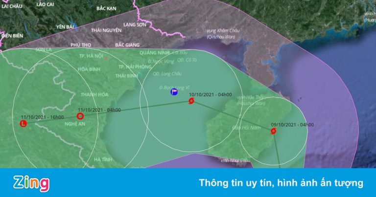 Bão số 7 hình thành, hướng vào vịnh Bắc Bộ