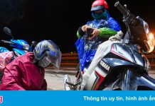 Đoàn người từ Bình Dương về quê đi qua Hà Nội trong đêm