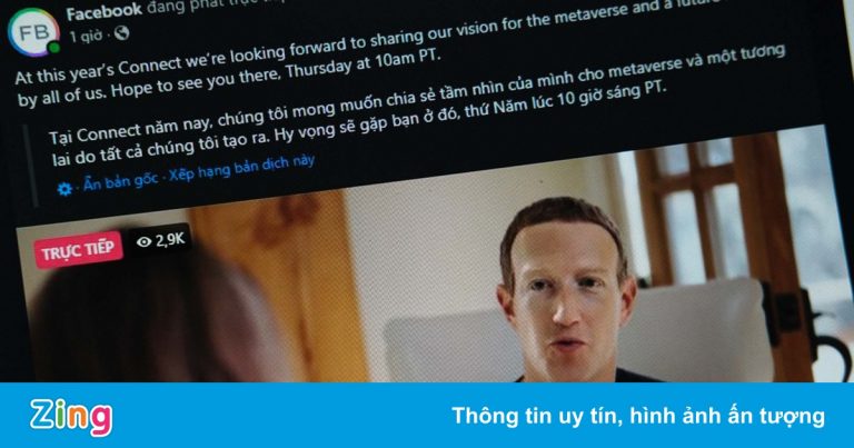 Sự kiện đổi tên của Facebook chỉ có vài chục nghìn người xem