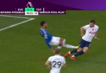 Everton 0-0 Tottenham: VAR cứu đội khách khỏi penalty Everton vs Tottenham anh 1