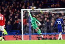 Chelsea 0-0 Man United: Rudiger sút trúng xà Chelsea dau Man United anh 1