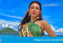 Thùy Tiên và thí sinh Hoa hậu Hòa bình chụp ảnh áo tắm