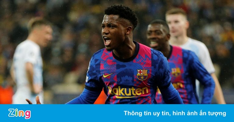 Fati tỏa sáng giúp Barca thắng trận tại Champions League